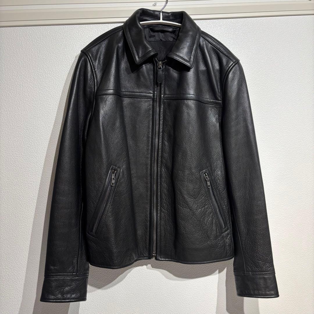 COACH 黒レザージャケット XSサイズ
