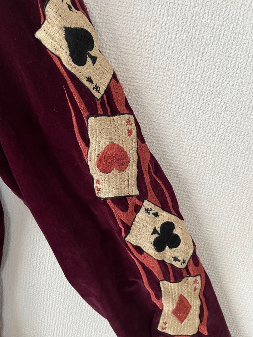 Back Street Crawlers スカジャン L バーガンディ