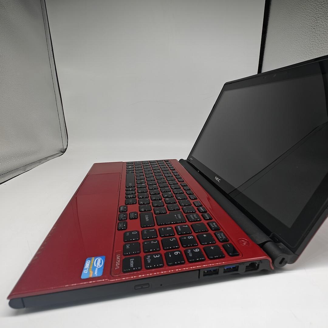【NEC】LAVIE 高性能i7 SSD256GB 16GB レッド ノートPC