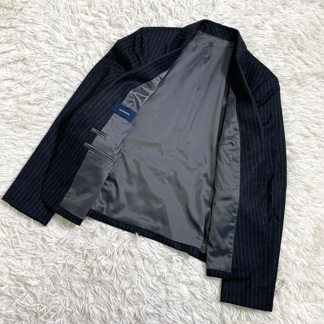 NEW YORKER ニューヨーカー　ストライプ柄　ウール地　上下セットアップ