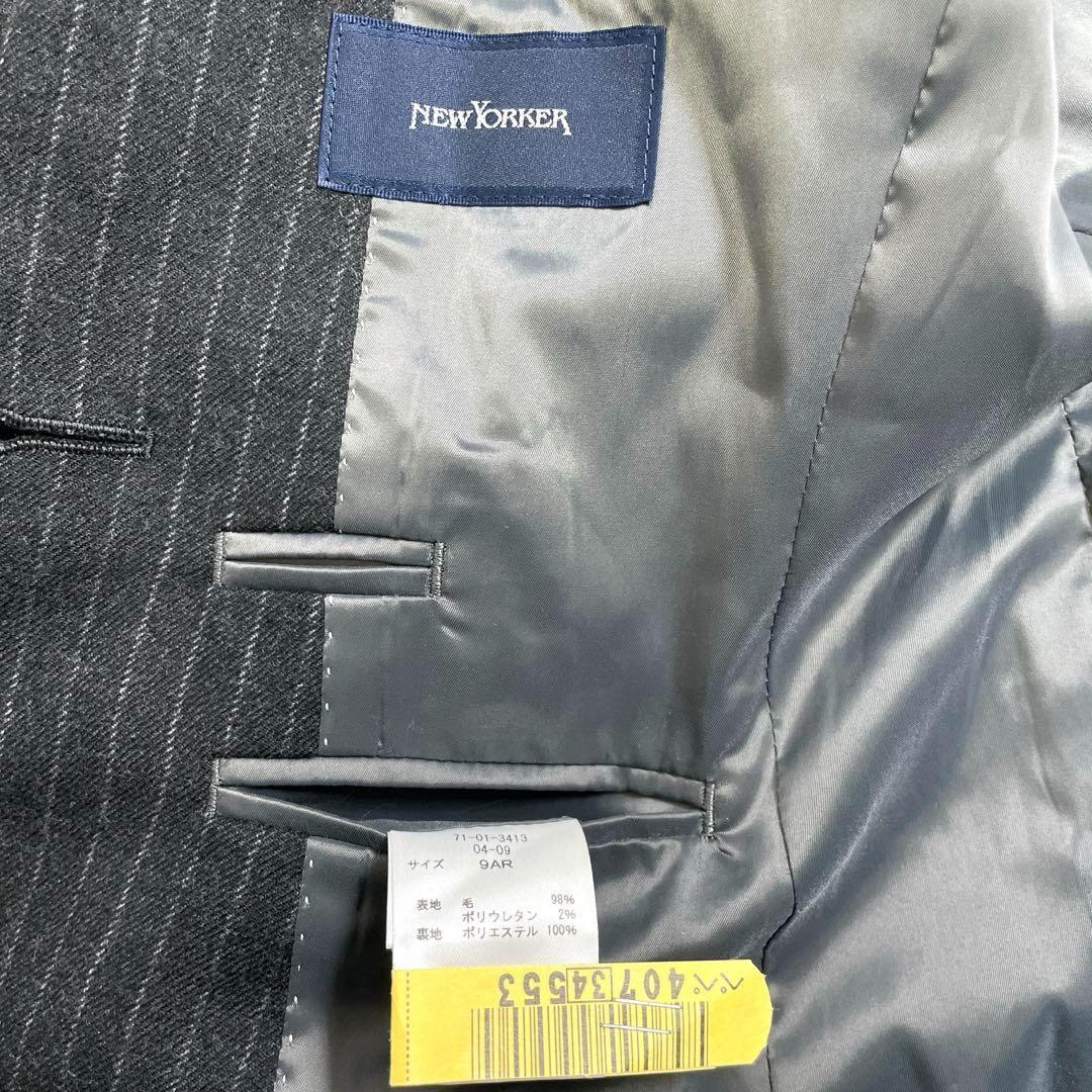 NEW YORKER ニューヨーカー　ストライプ柄　ウール地　上下セットアップ