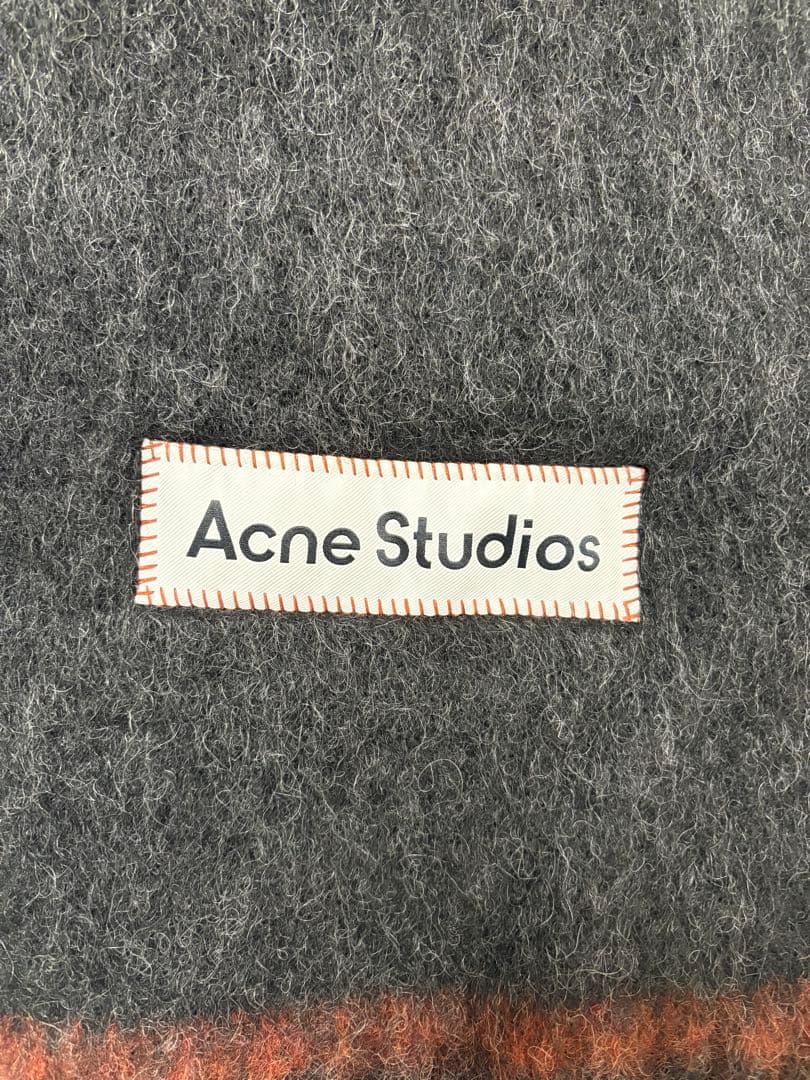 新品 Acne Studios ウールモヘアスカーフ ブラック