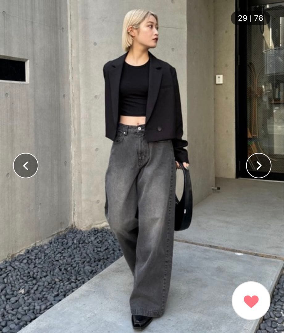 【mm】【美品】Lui's【mi-企画】ワイドデニムパンツ　メンズ着用可