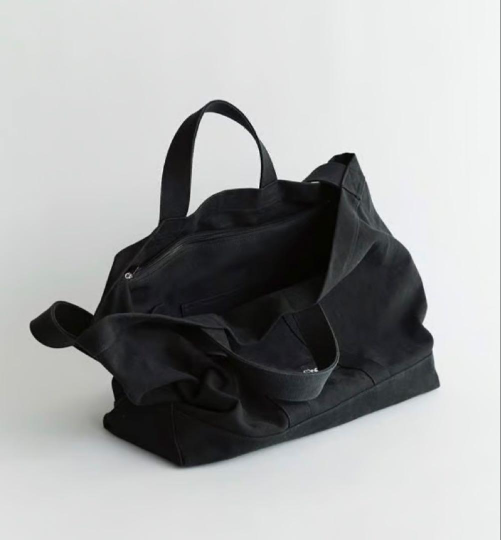 Maison Sbond ブラック キャンバストートバッグ