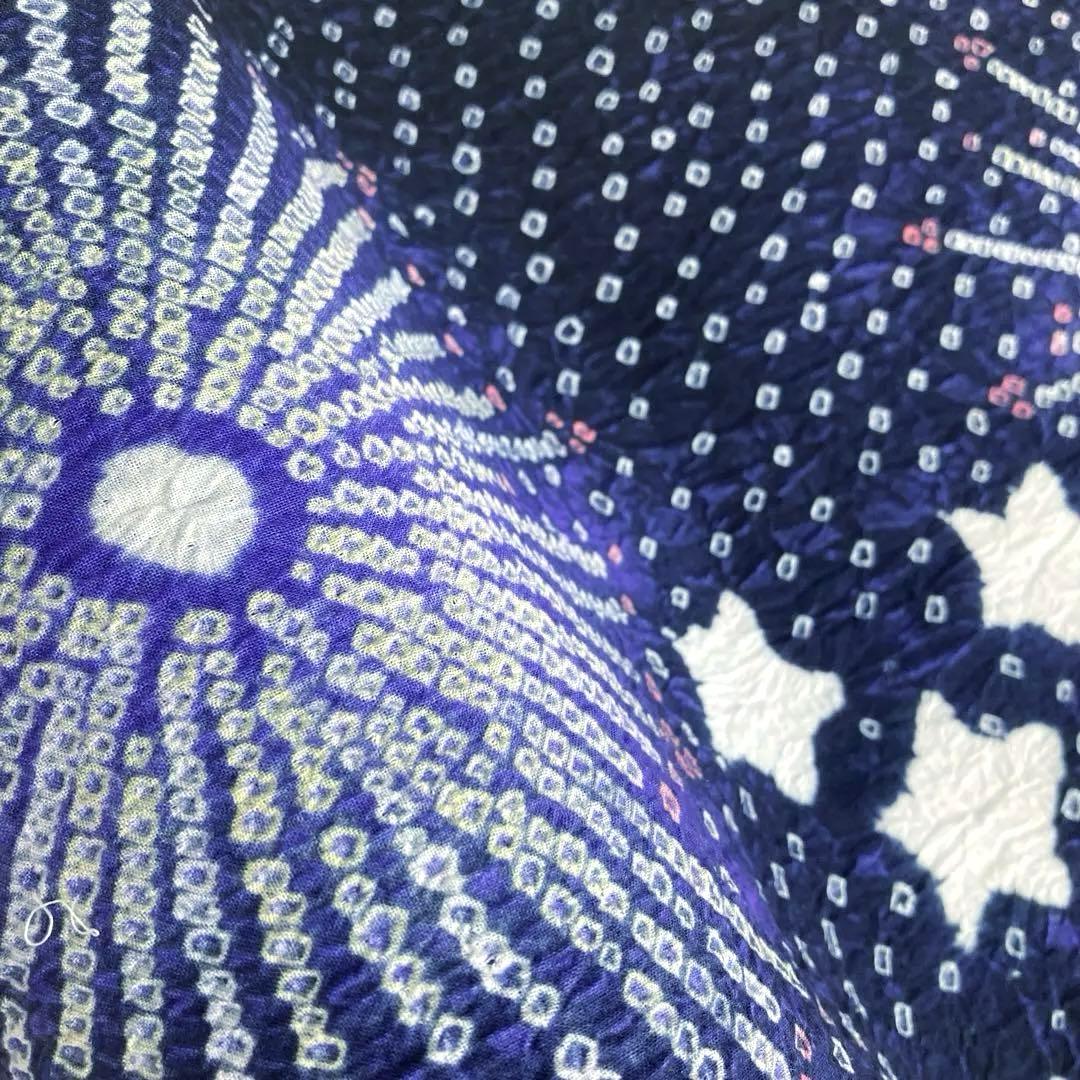 ちぃ 有松鳴海絞り　有松絞り浴衣　反物　湯のし済み　花火　No.2-150