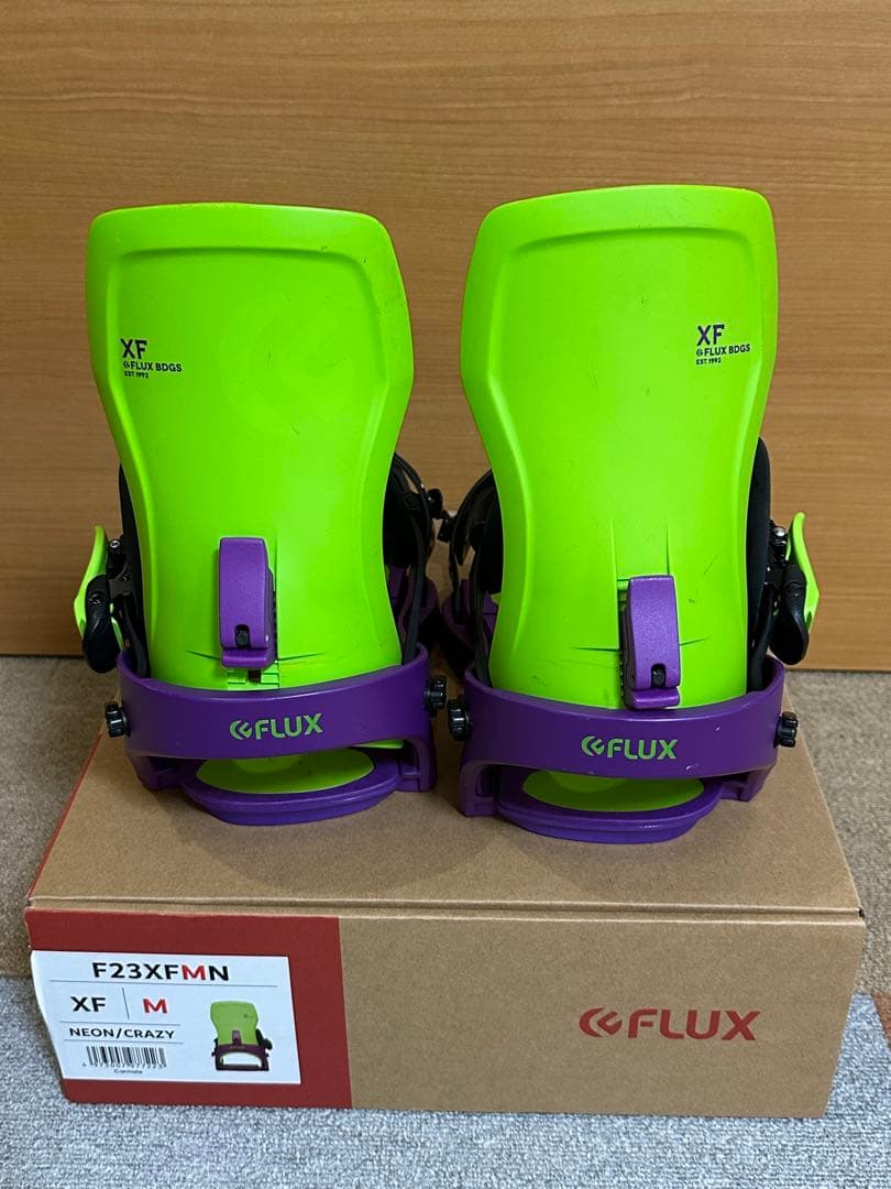 22-23 FLUX XF ビンディング Mサイズ　グリーン/パープル　15回程