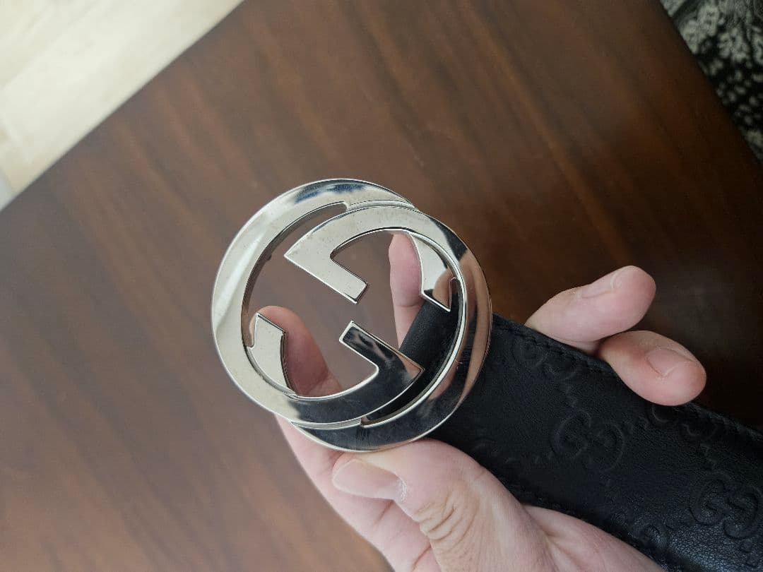 (今週まで) GUCCI ブラック ベルト 85-34