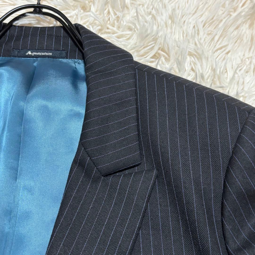 美品 アクアスキュータム レディース スーツ セットアップ ワイドパンツ 15号