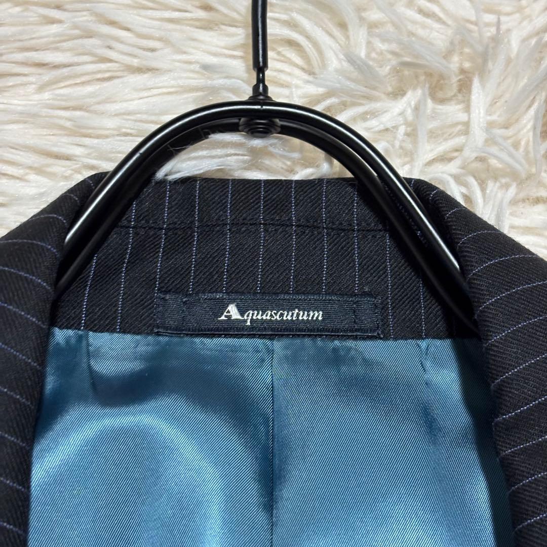 美品 アクアスキュータム レディース スーツ セットアップ ワイドパンツ 15号