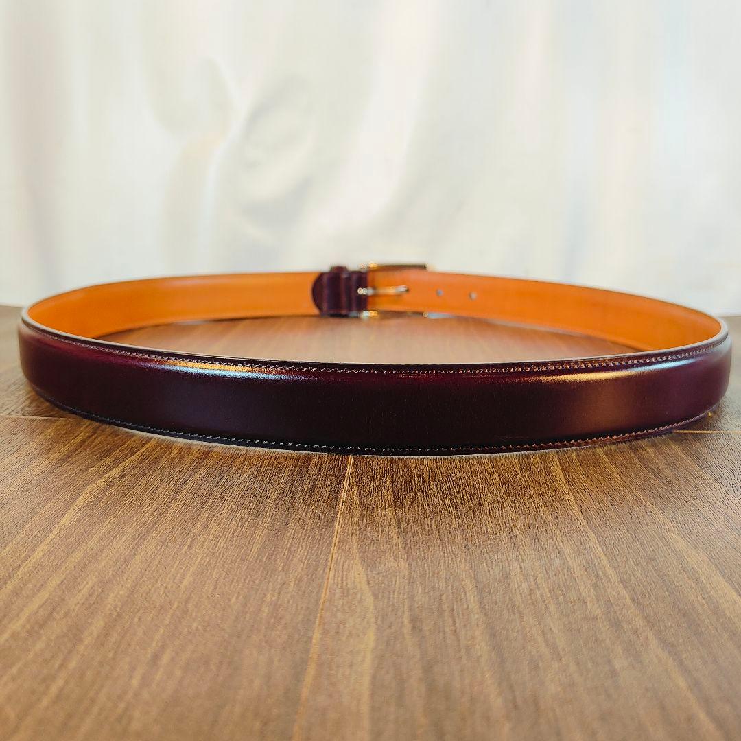 【極艶極美品】THE CORDOVAN　鎌倉シャツ 極上バーガンディドレスベルト