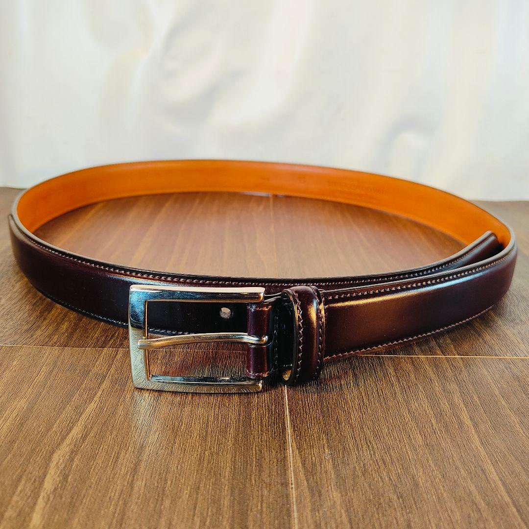 【極艶極美品】THE CORDOVAN　鎌倉シャツ 極上バーガンディドレスベルト