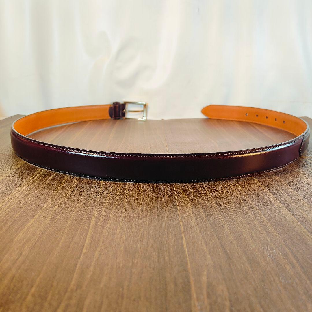 【極艶極美品】THE CORDOVAN　鎌倉シャツ 極上バーガンディドレスベルト