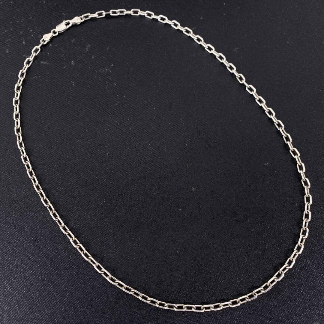 WING ROCK シルバー あずき 太角 チェーン ネックレス 51cm