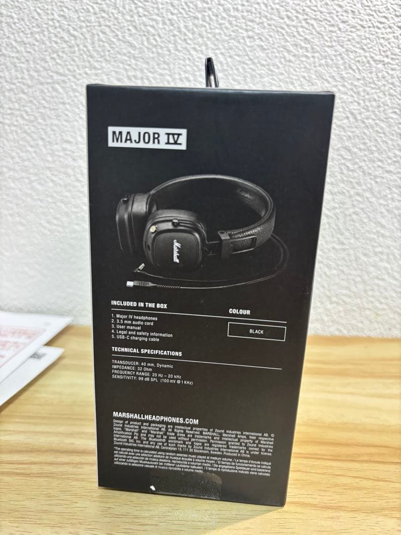 【ほぼ新品】 Marshall Major IV ワイヤレスヘッドフォン