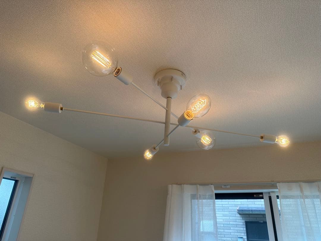 モダンシーリングライト 6灯 ホワイト 東京インテリア