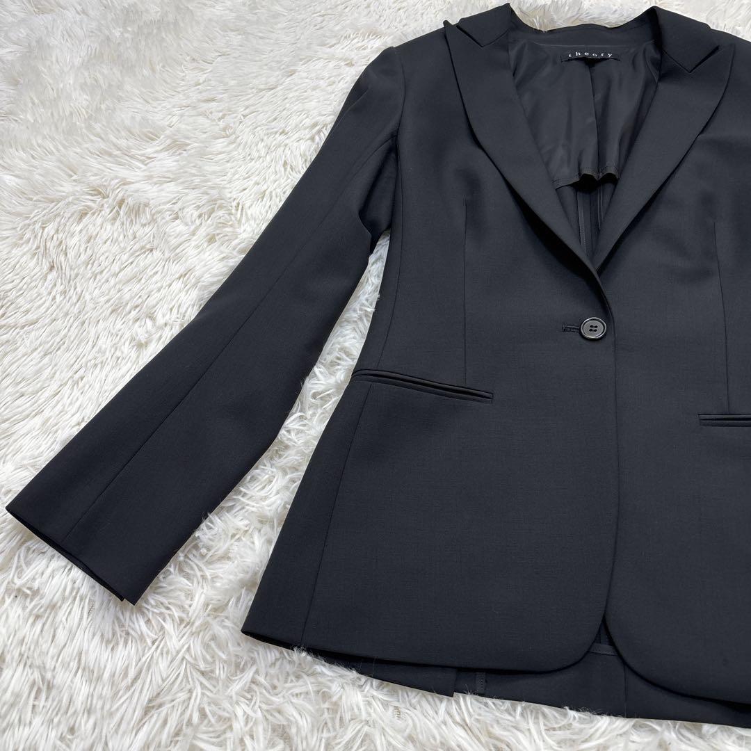 【極美品】セオリー　セットアップ　スーツ　TAILOR　ブラック　Sサイズ