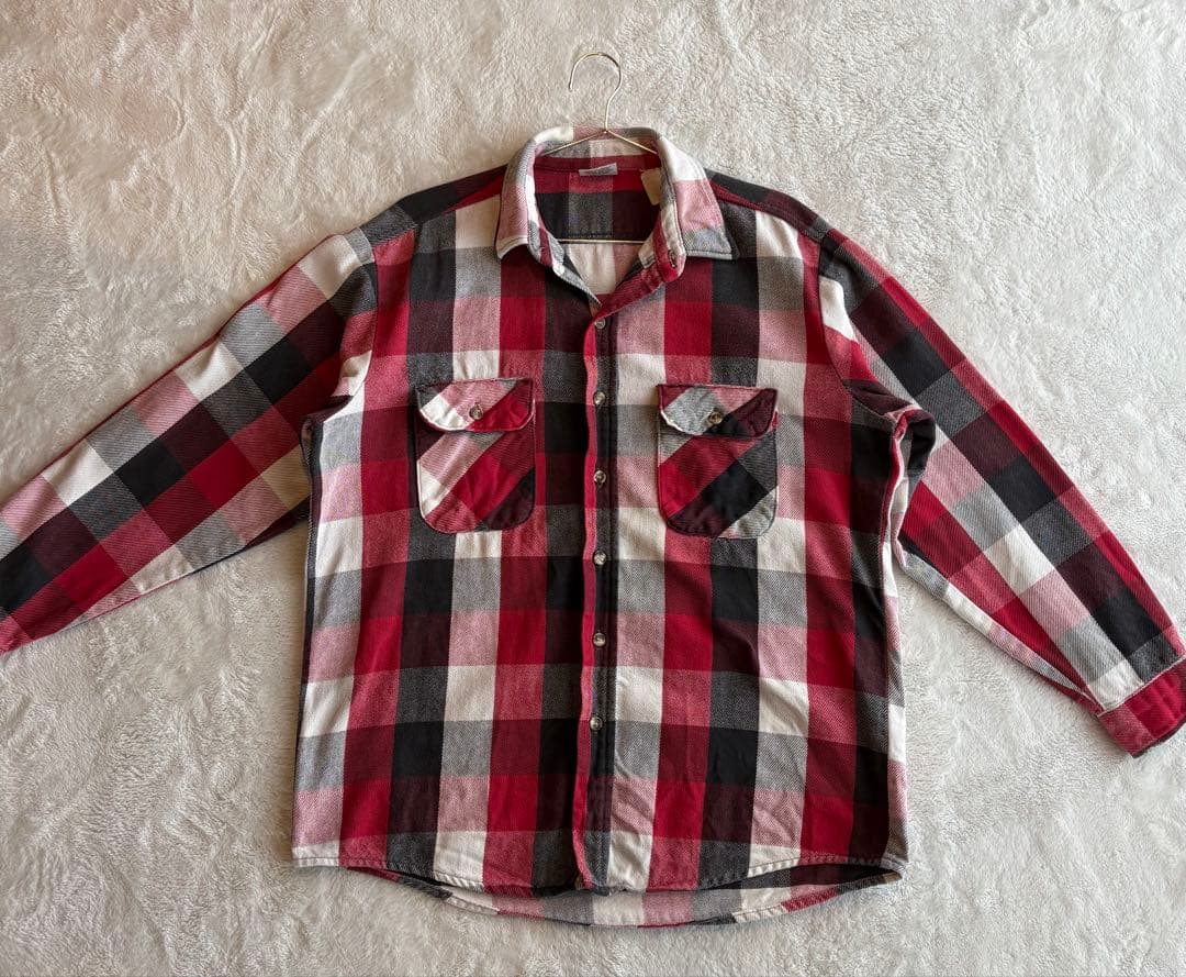 【Lサイズ】 FIVE BROTHER ファイブブラザー　ネルシャツ　ヘビネル