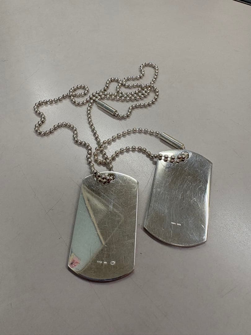 GUCCI ドッグタグ　ネックレス　シルバー