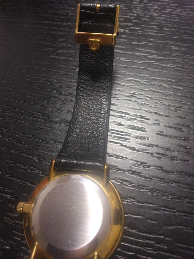 稼動中　オメガ デビル メンズ 手巻き時計 ゴールド文字盤 純正尾錠