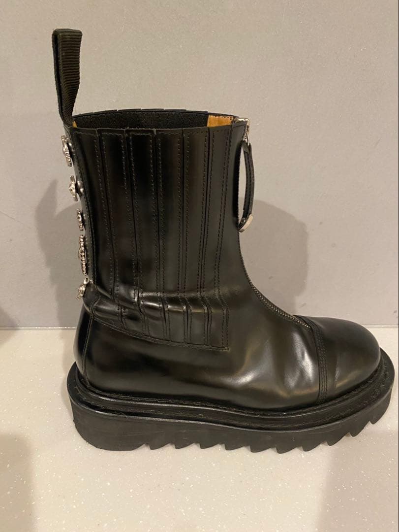 TOGAPULLA トーガプルラ　レザー ショートジップブーツ ブラック 38