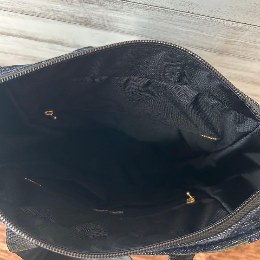 ☆デニムリメイク　カーキひょうたんキルトとデニムのトートリュック☆