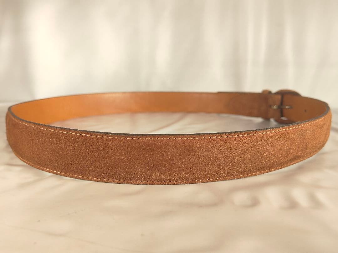 【ヴィンテージ】ポロラルフローレン　高級スエード ドレスベルト　USA製 正規品