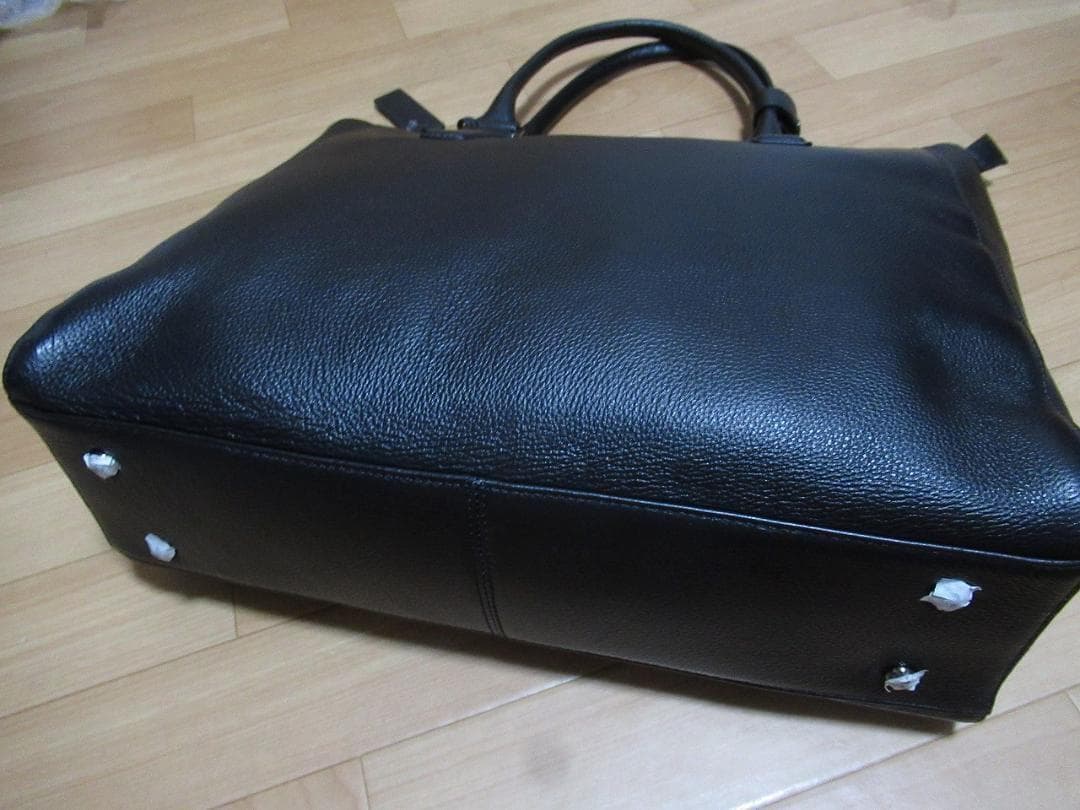 M725 キャサリンハムネット 新品黒本革 レザートートバッグ 定価24780