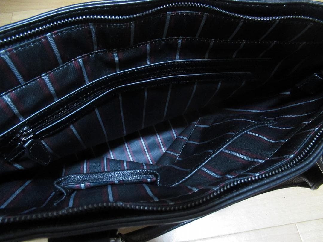 M725 キャサリンハムネット 新品黒本革 レザートートバッグ 定価24780