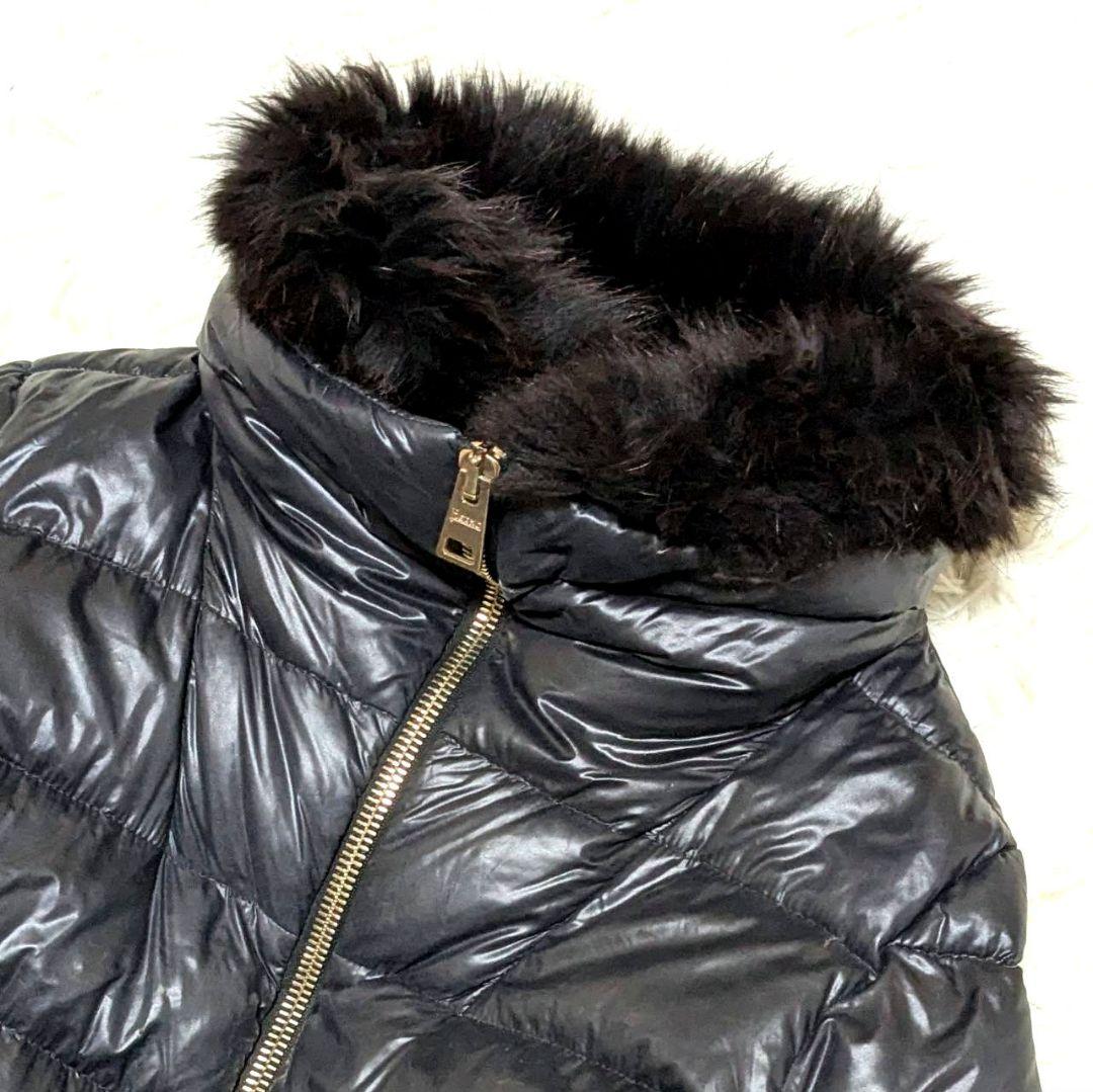 HERNO ヘルノ ダウンコート ロング フォックスファー ブラック L