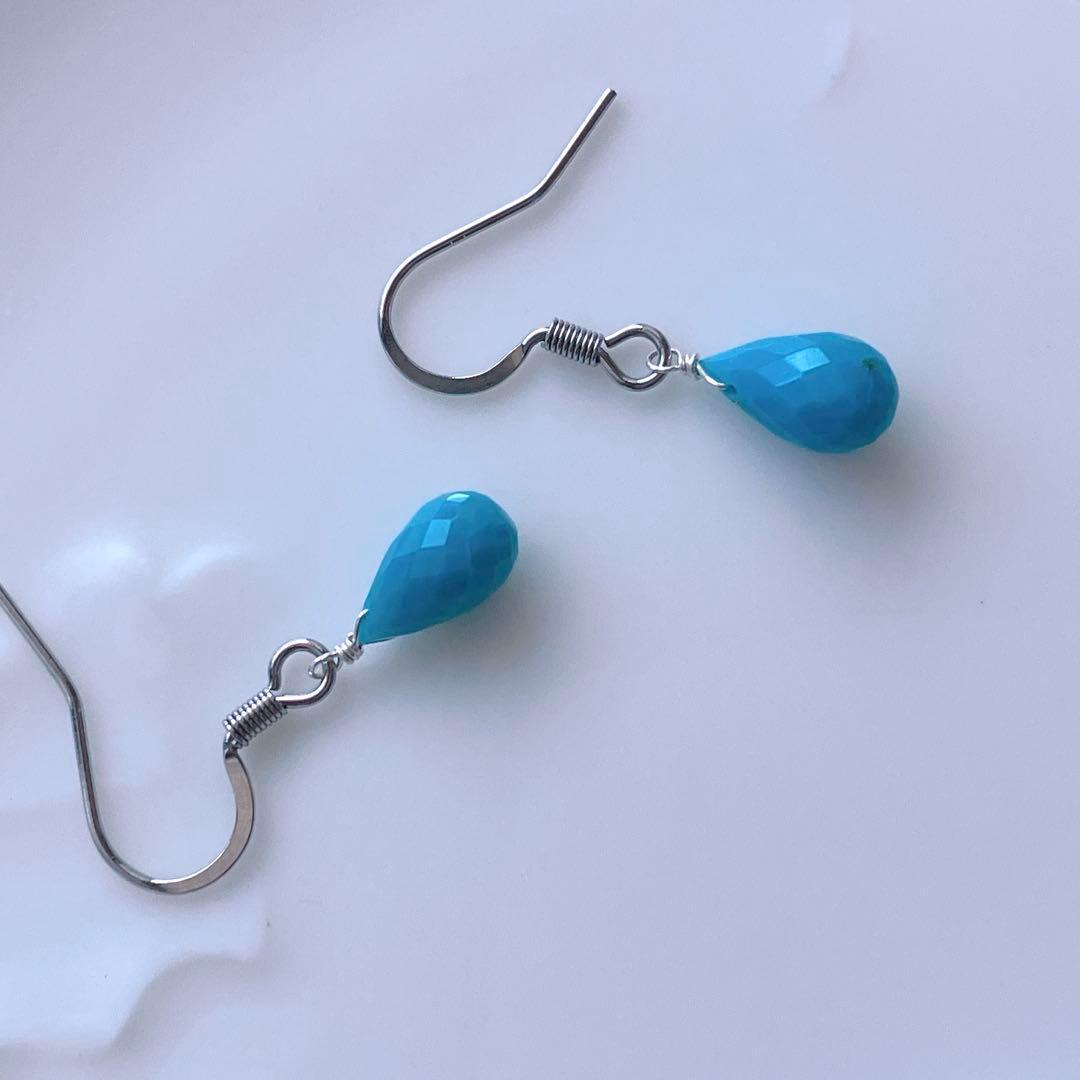 Kaya◆高品質スリーピングビューティーターコイズピアス✧大粒