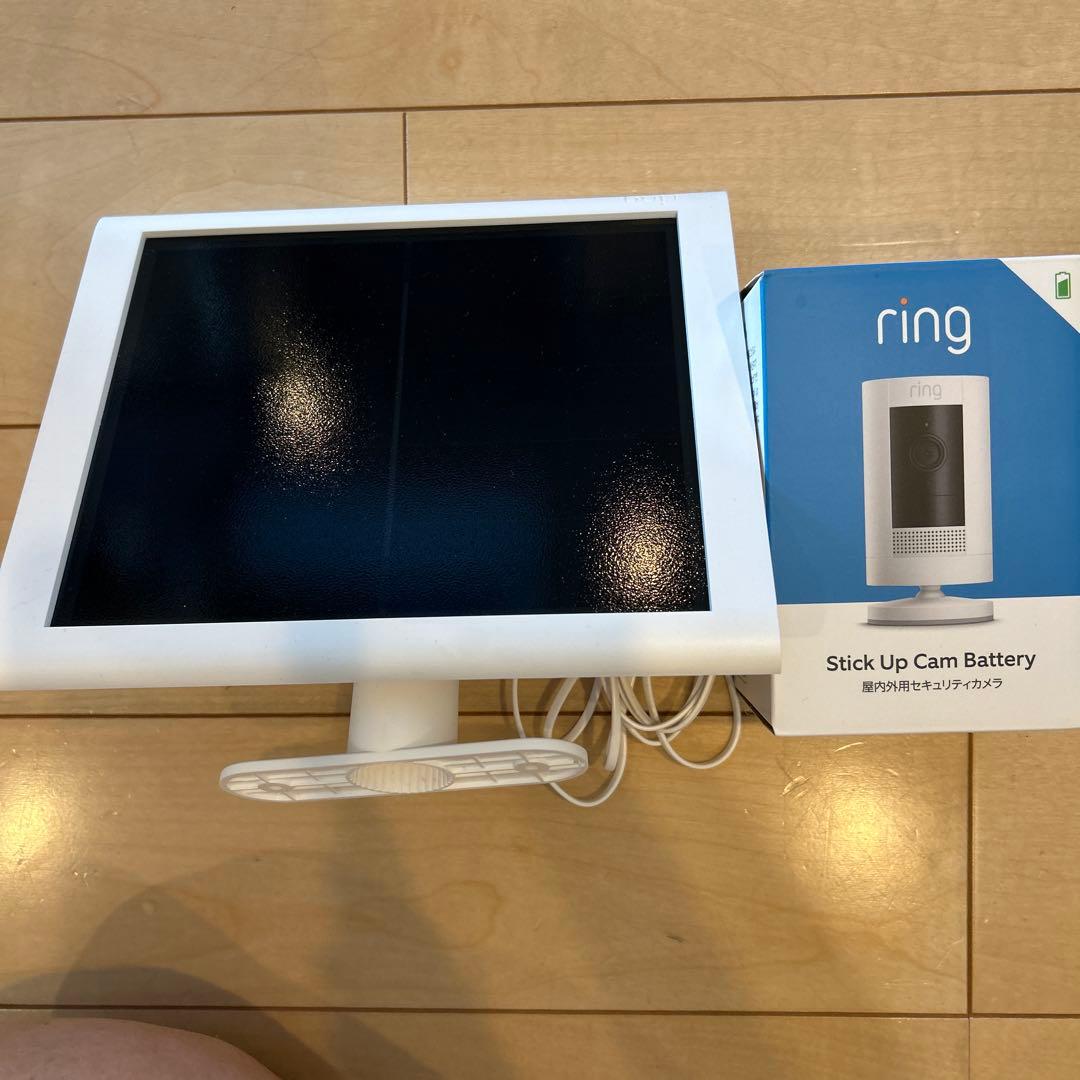 リングカメラ、ソーラーパネルセット