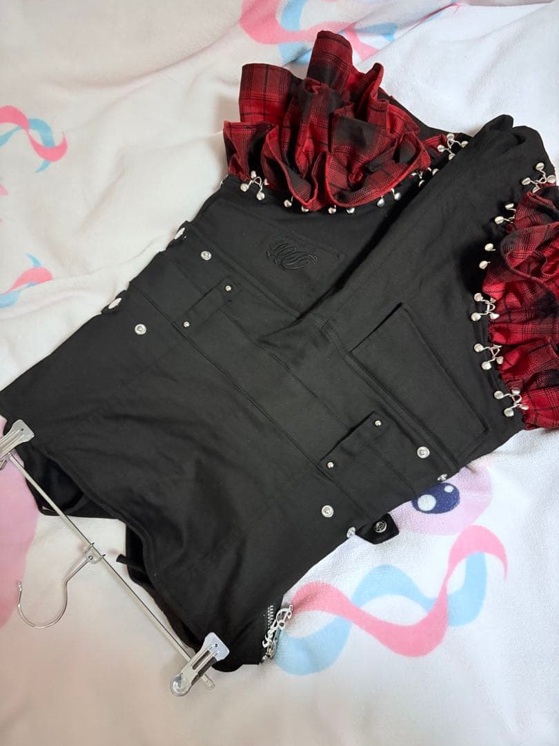 DustDevil【ダストデビル】チェックフリルオールインワンピース