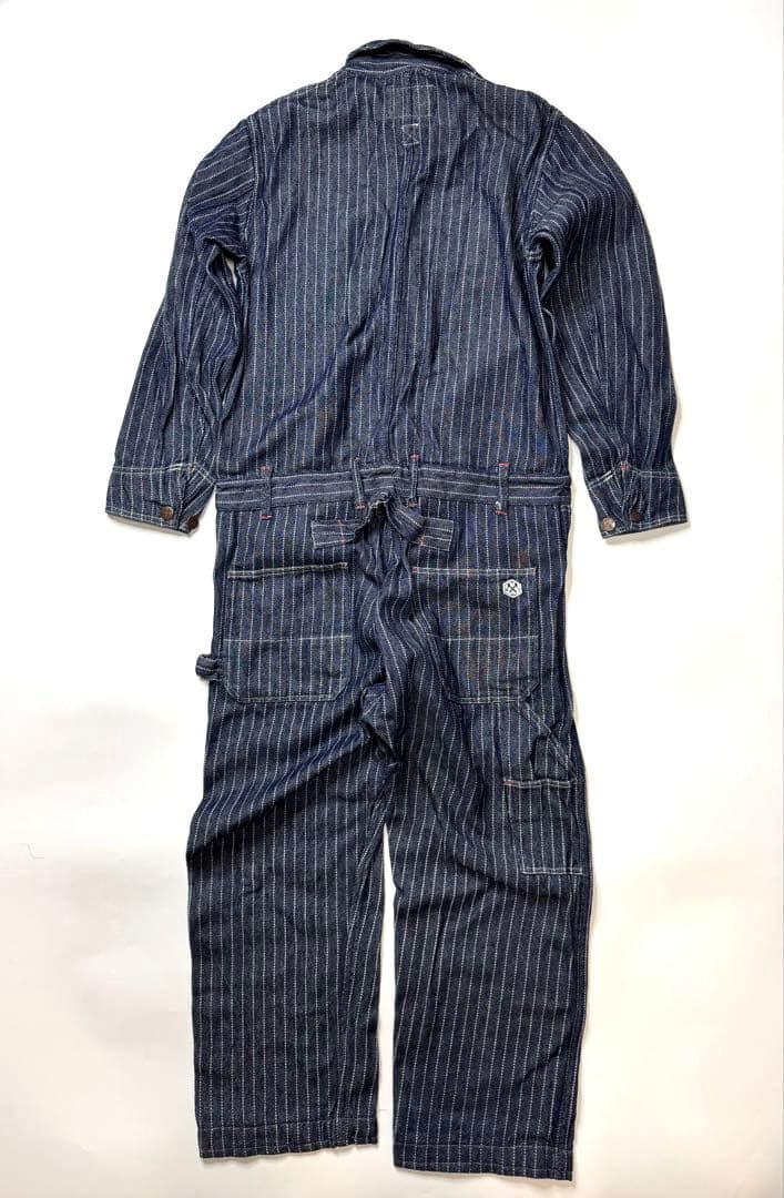 STRONGHOLD ウォバッシュ　ストライプ　オーバーオール　ツナギ　38