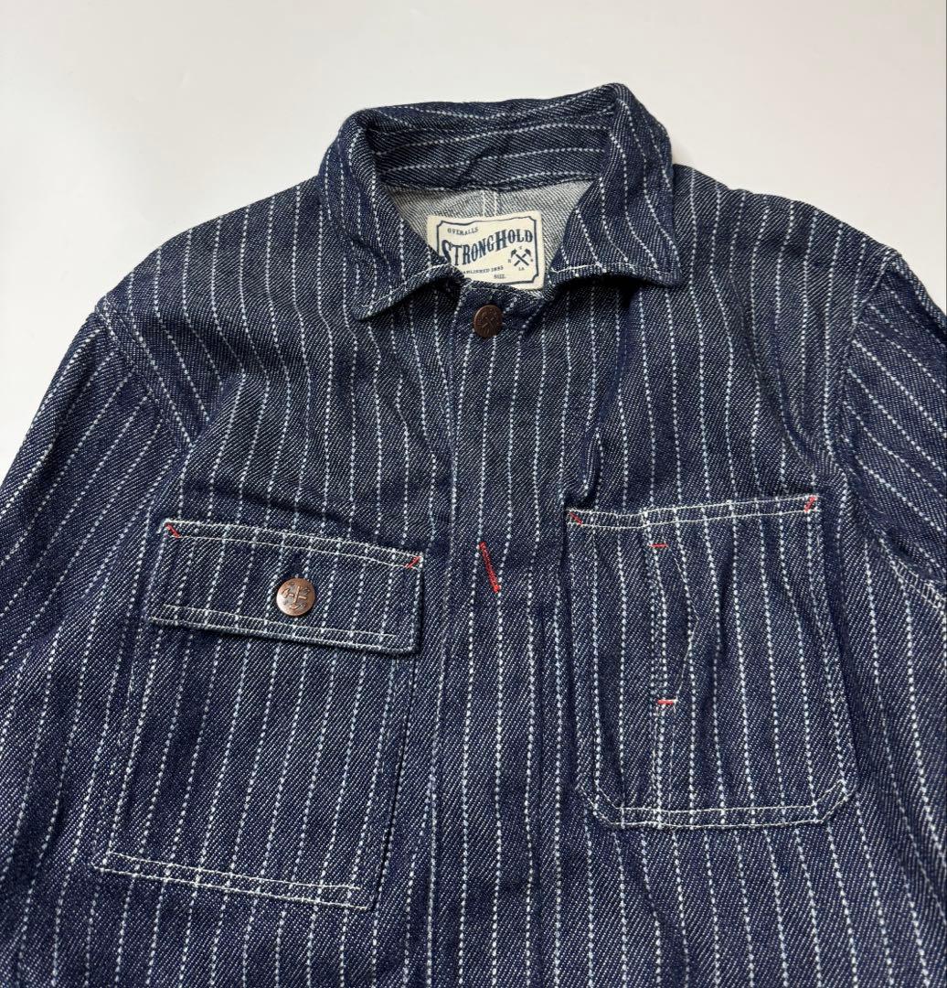 STRONGHOLD ウォバッシュ　ストライプ　オーバーオール　ツナギ　38
