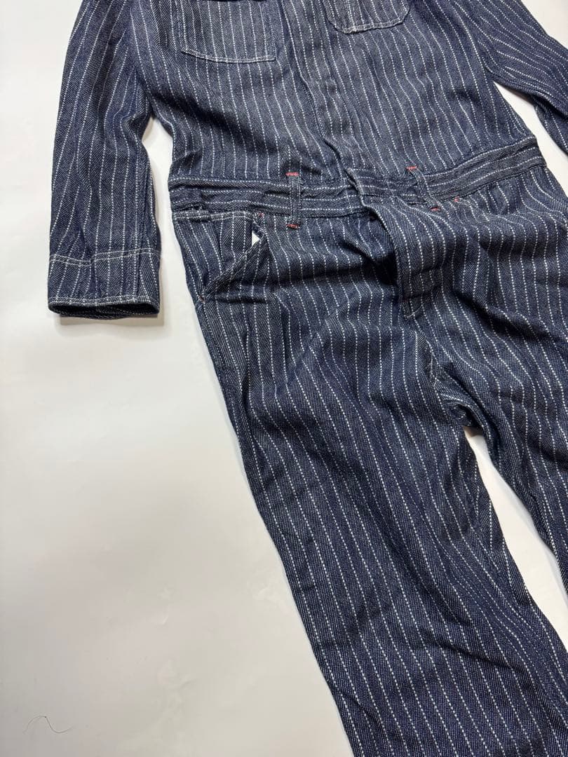 STRONGHOLD ウォバッシュ　ストライプ　オーバーオール　ツナギ　38