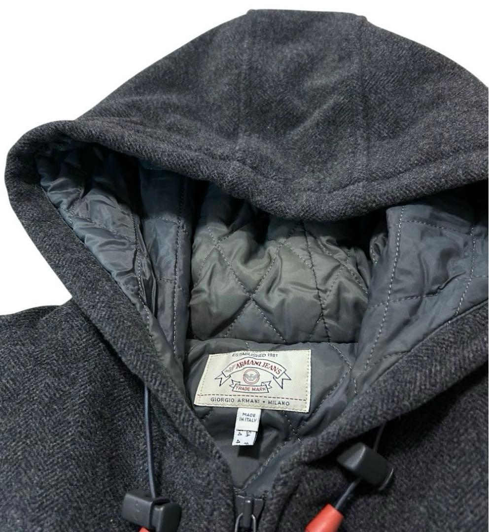 ARMANI Archive フーデッド キルティング ドローコード ジャケット