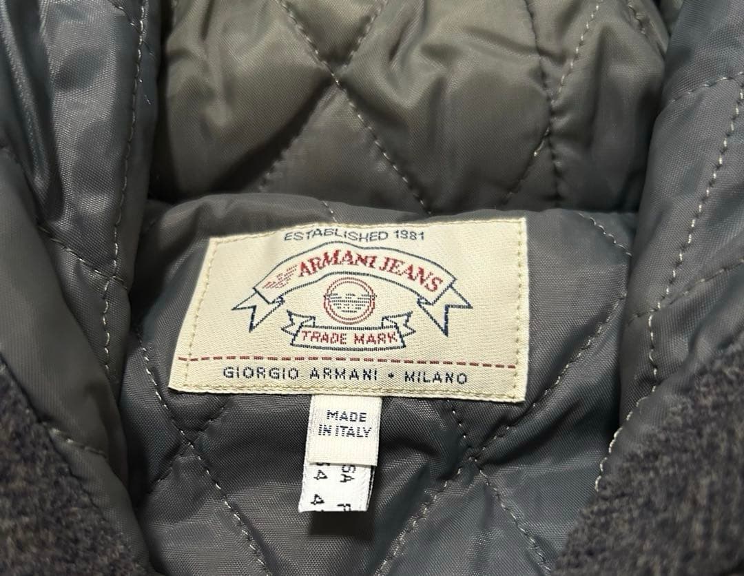 ARMANI Archive フーデッド キルティング ドローコード ジャケット
