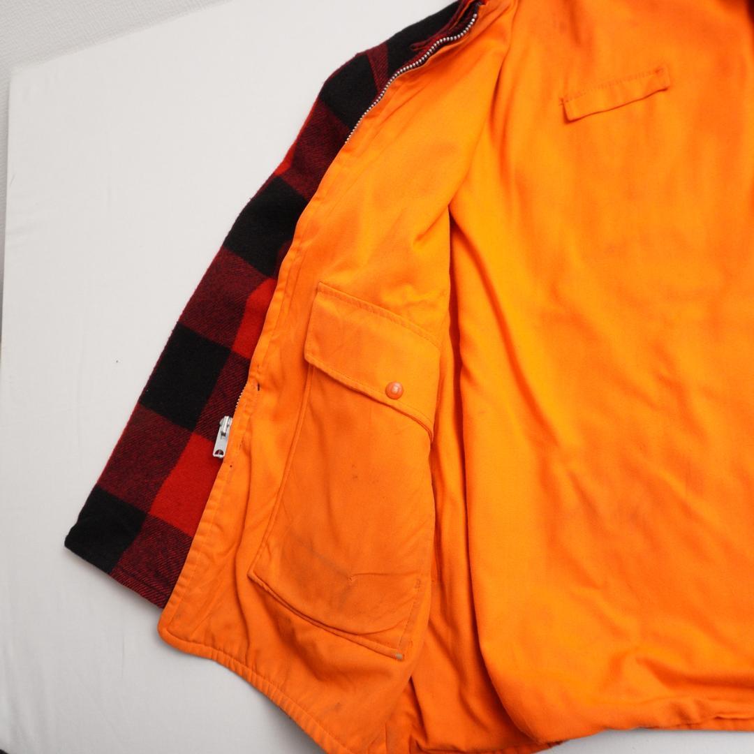 80s Woolrich USA製 バッファローチェック 中綿ウールジャケット