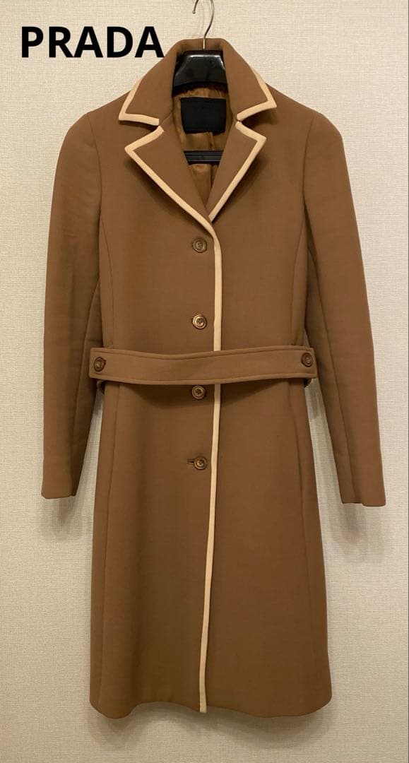PRADA ブラウン チェスターコート