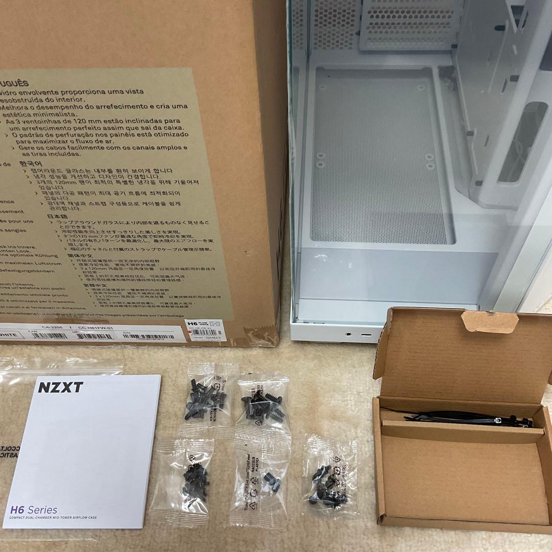【美品】NZXT H6 Flow CC-H61FW-01 （ホワイト）
