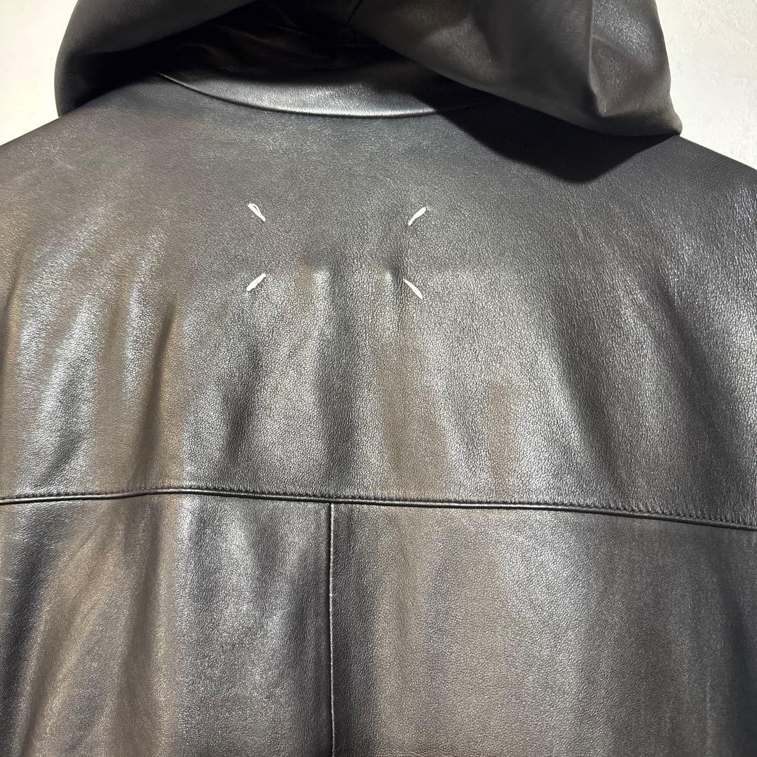 Maison Margiela メゾンマルジェラ 八の字 レザーフーディ