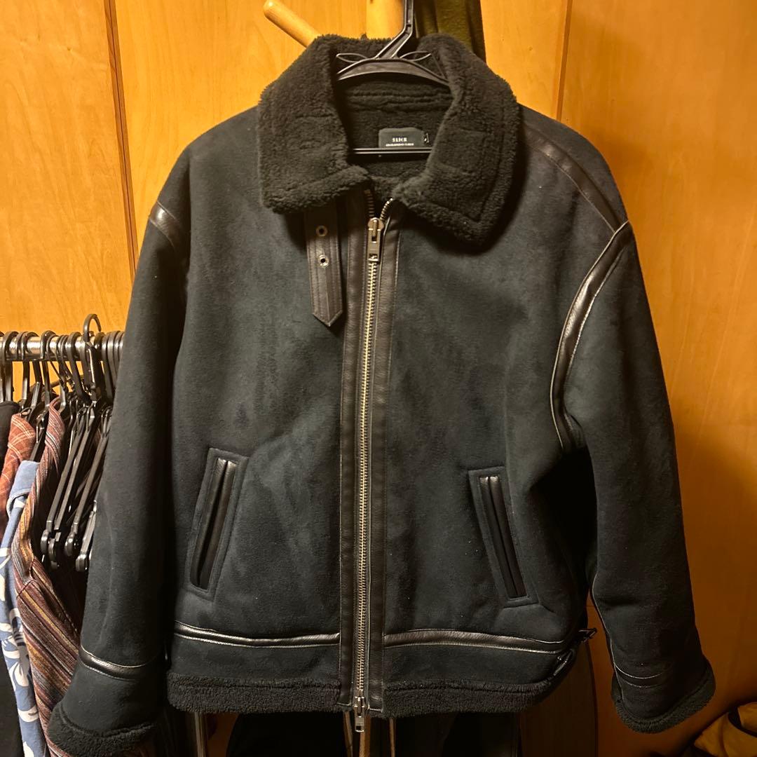 SLICK ブラック ムートンジャケット Lサイズ