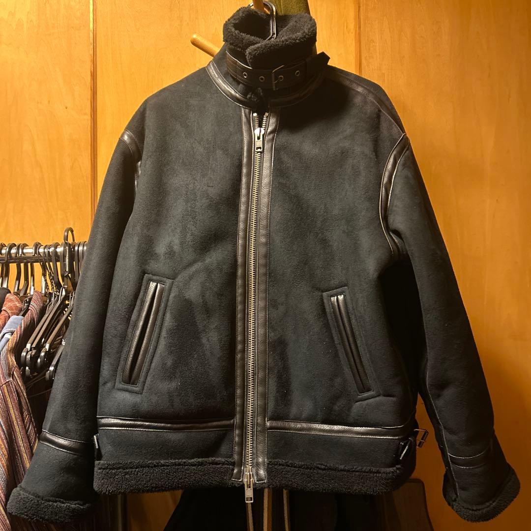 SLICK ブラック ムートンジャケット Lサイズ