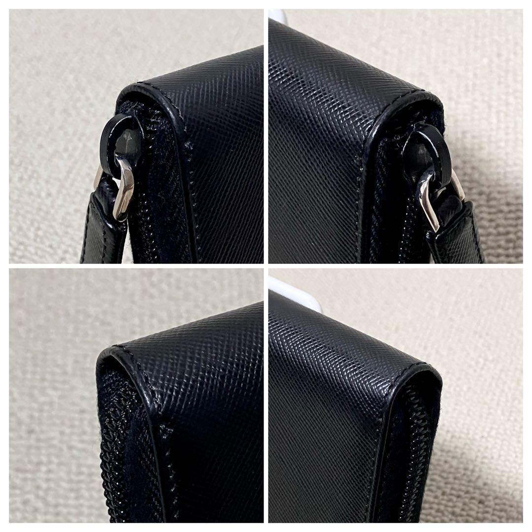 専用！プラダ［長財布］ラウンドジップ　サフイアーノ　ブラック　トライアングル