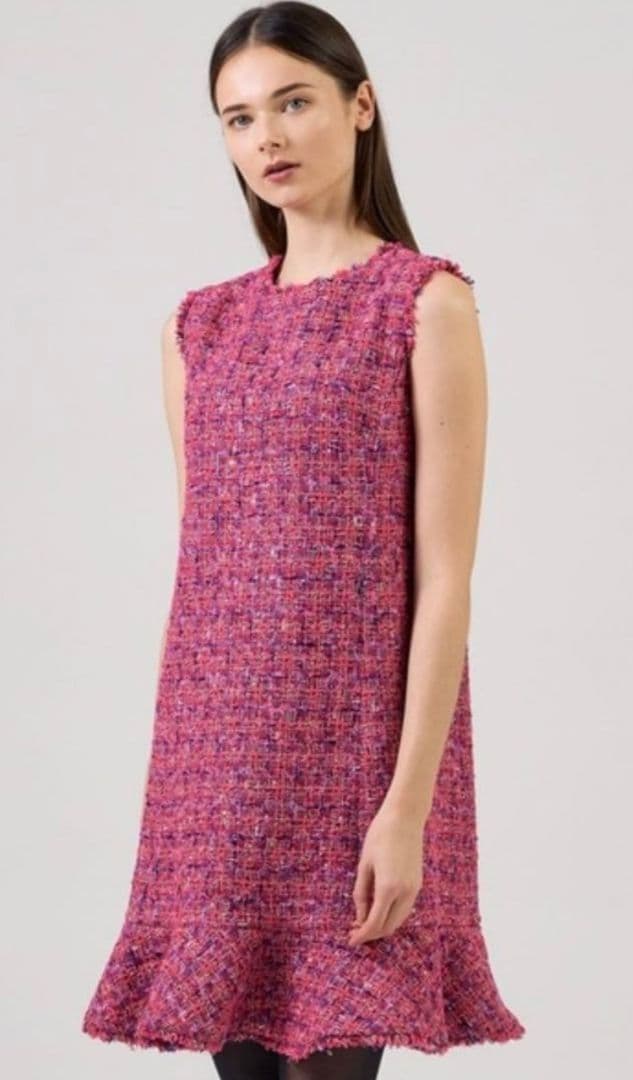 最終価格！美品アナイシャネルツイード　ネオンツイードヘムフリル ワンピース