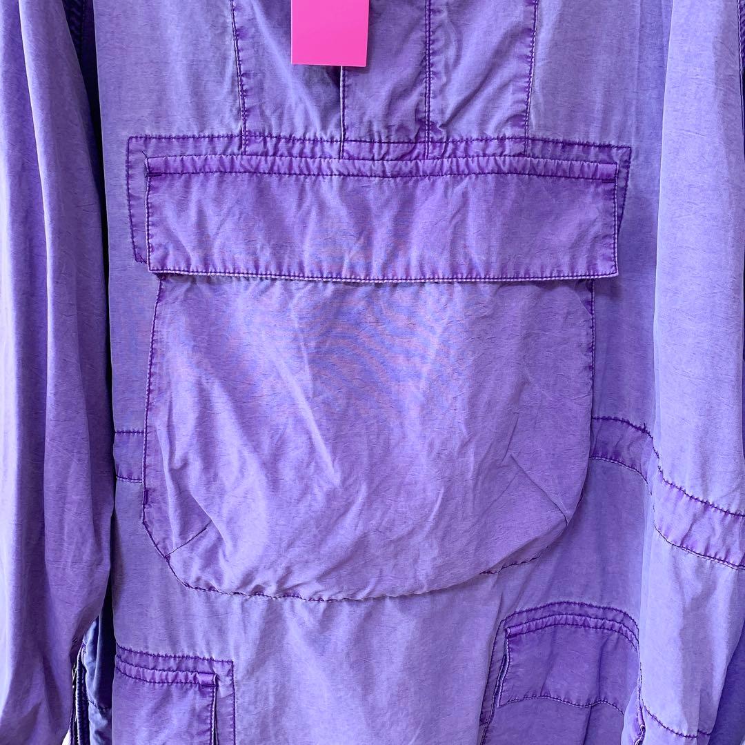 etsinta エシンタ ビックアノラックパーカー パープル ハーフジップ