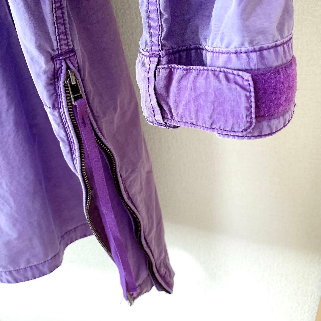 etsinta エシンタ ビックアノラックパーカー パープル ハーフジップ