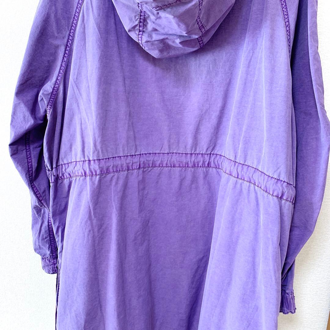 etsinta エシンタ ビックアノラックパーカー パープル ハーフジップ