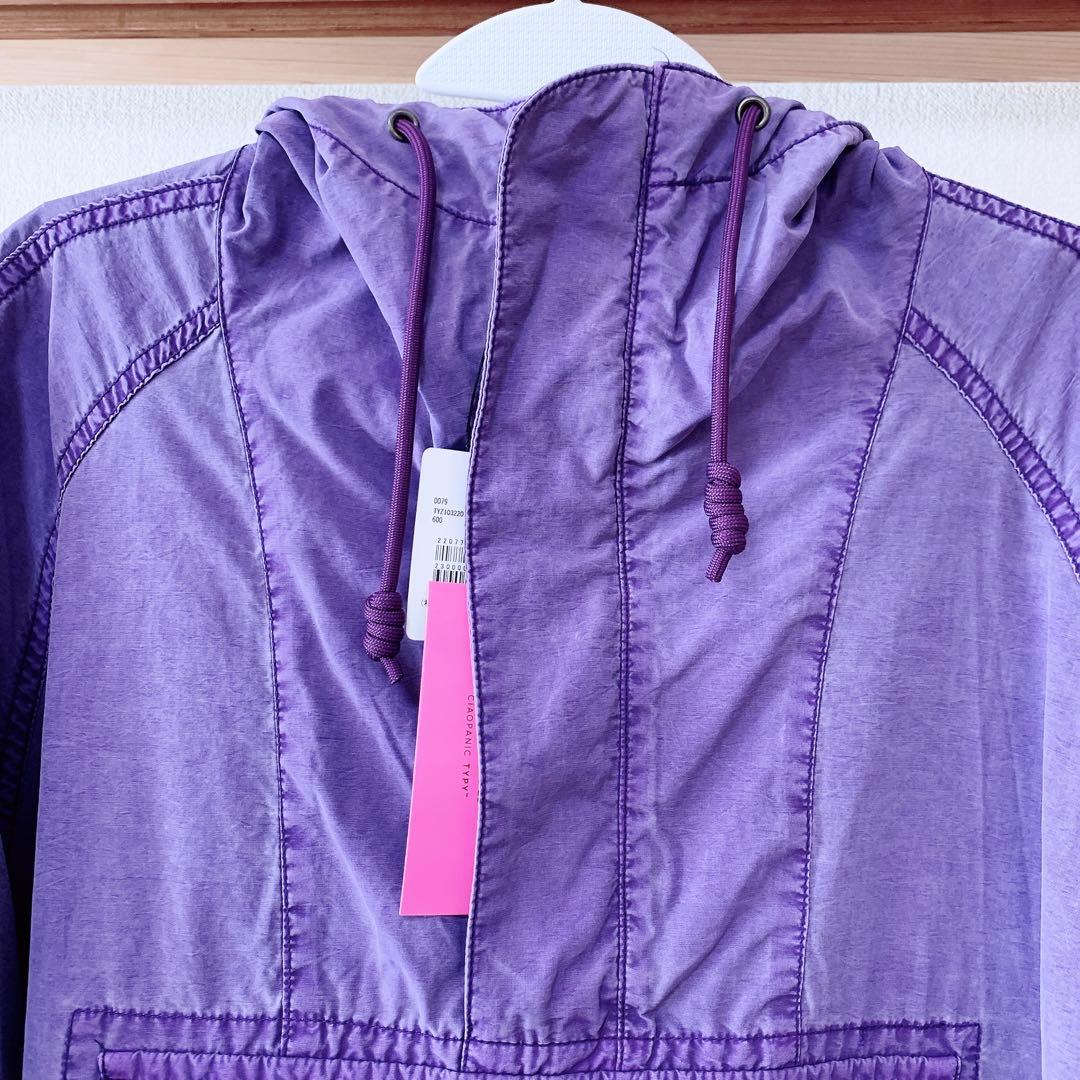 etsinta エシンタ ビックアノラックパーカー パープル ハーフジップ
