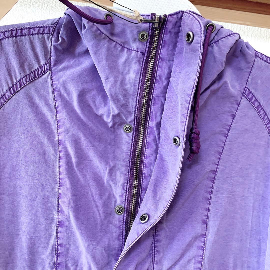 etsinta エシンタ ビックアノラックパーカー パープル ハーフジップ